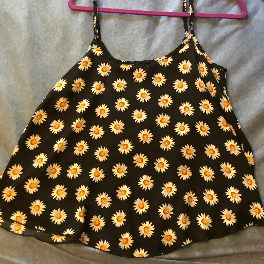 Flowy sunflower tank top